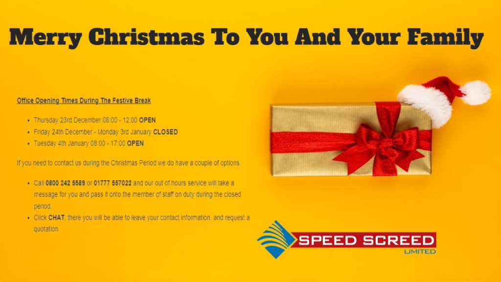 Speed Screed Christmas Opening